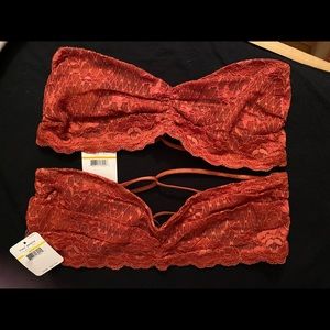 🆕Rust colored Lace Free People Bralette/Bandeau